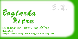 boglarka mitru business card